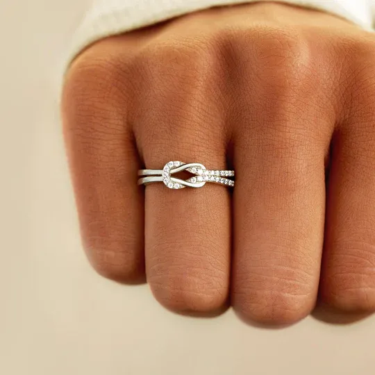 For Love-S925 Infinity Love Knot Promise Ring "a knot that is not quite yet"