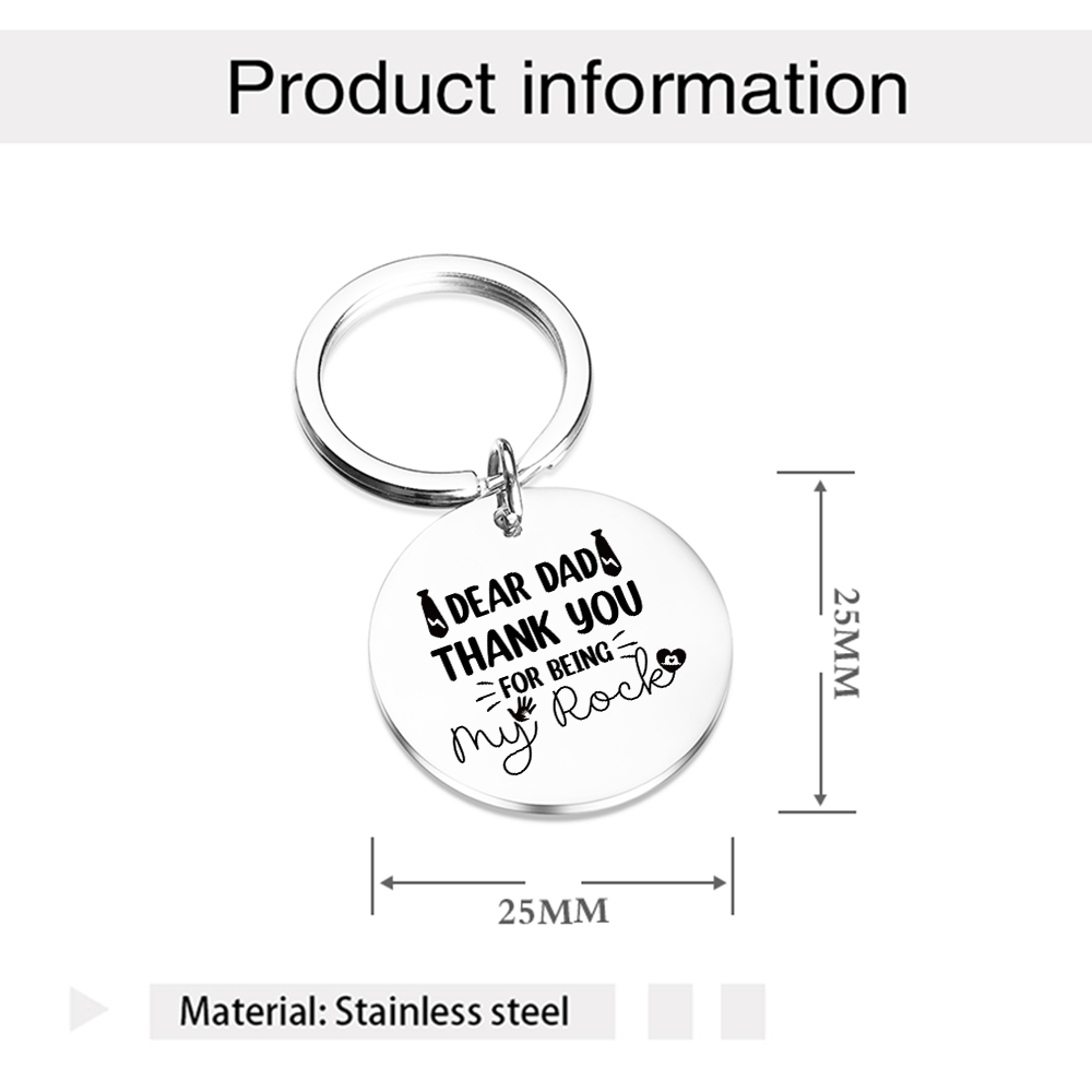 Stainless Steel Dad Keyring – Thoughtful Gift for Dad - Father's Day Gift | Lorajewel