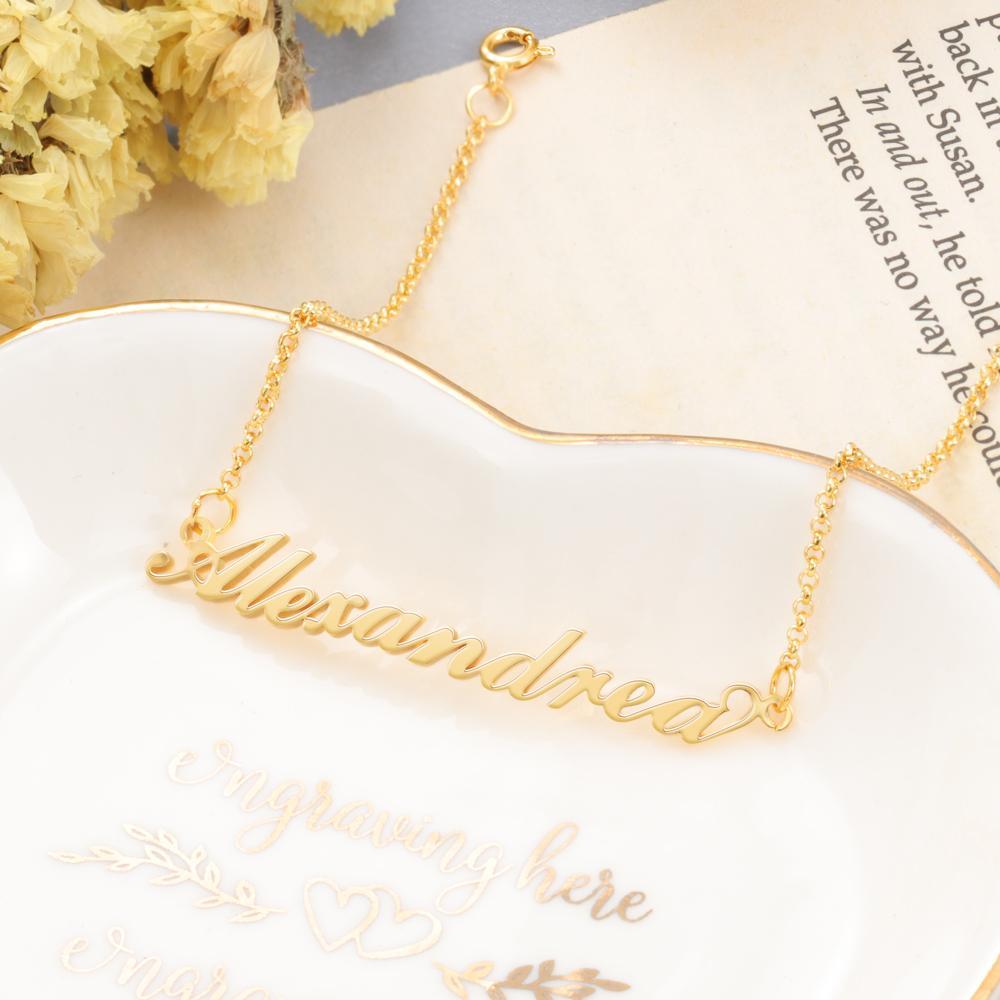 Custom Name Bracelets Personalized Name Bracelets Gold
