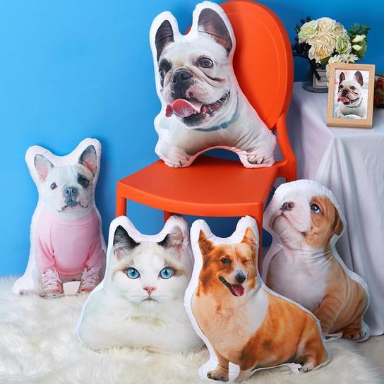 Custom Pet Photo Pillow 3D Printing Pet Portrait Pillow