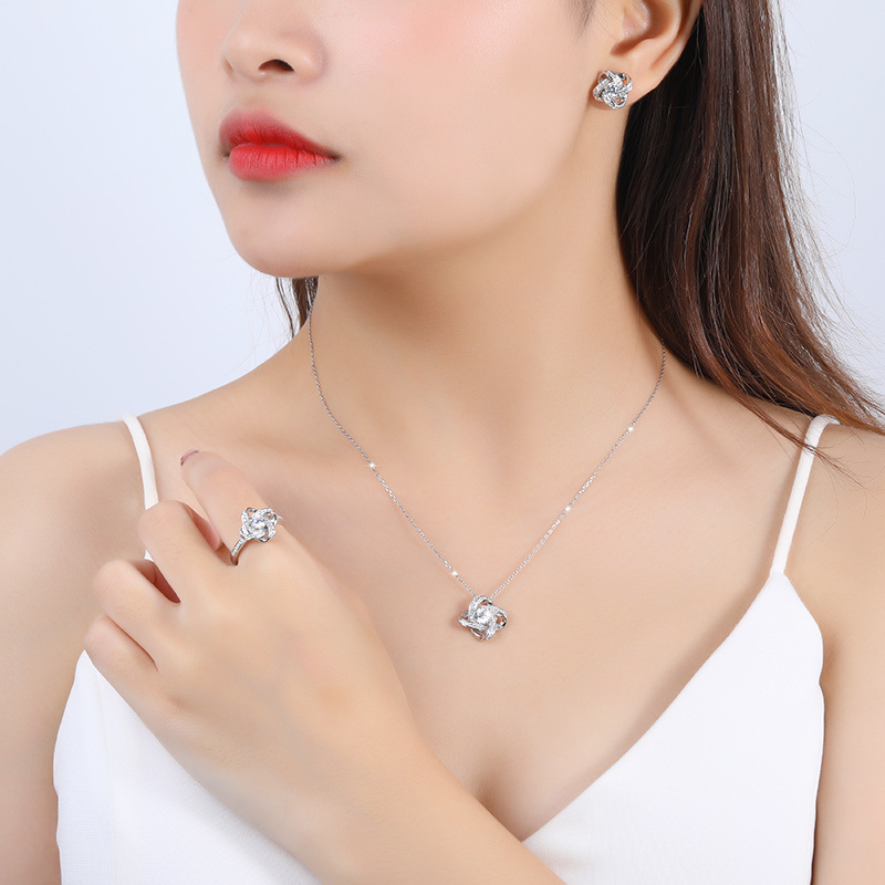 Love Knot Rings Personalized Birthstone Rings S925 Sterling Silver Birthday Gifts For Women