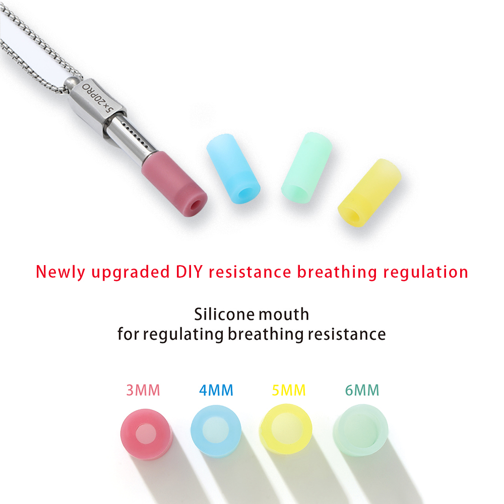 Adjustable Stainless Steel Breath Trainer Necklace