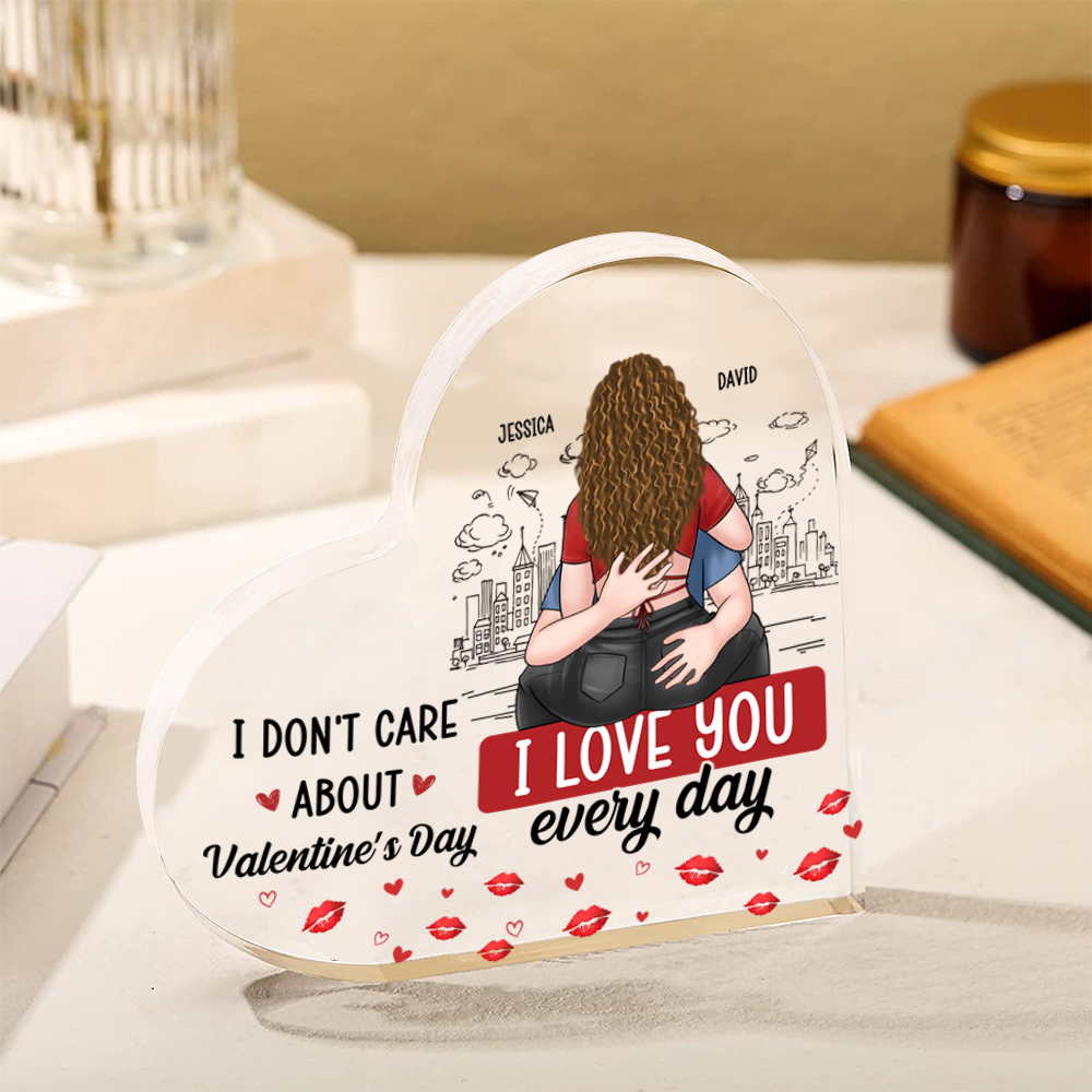 Personalized Acrylic Heart Plaque – “I Love You Every Day” – Valentine’s Day Gift for Couples