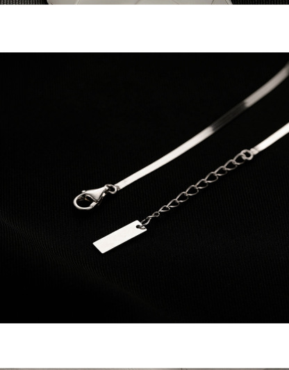 Minimalist Silver Flat Snake Chain Anklet – Sleek Ankle Bracelet for Women | Lorajewel