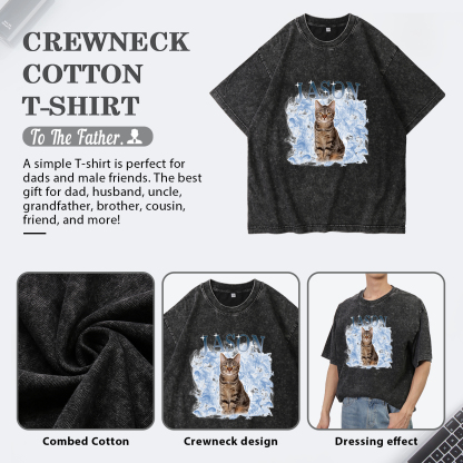 [Copy]Best Dad Ever - Personalized 2–7 Names Family T-Shirt Custom Fist Bump Short Sleeve Father's Day Gifts