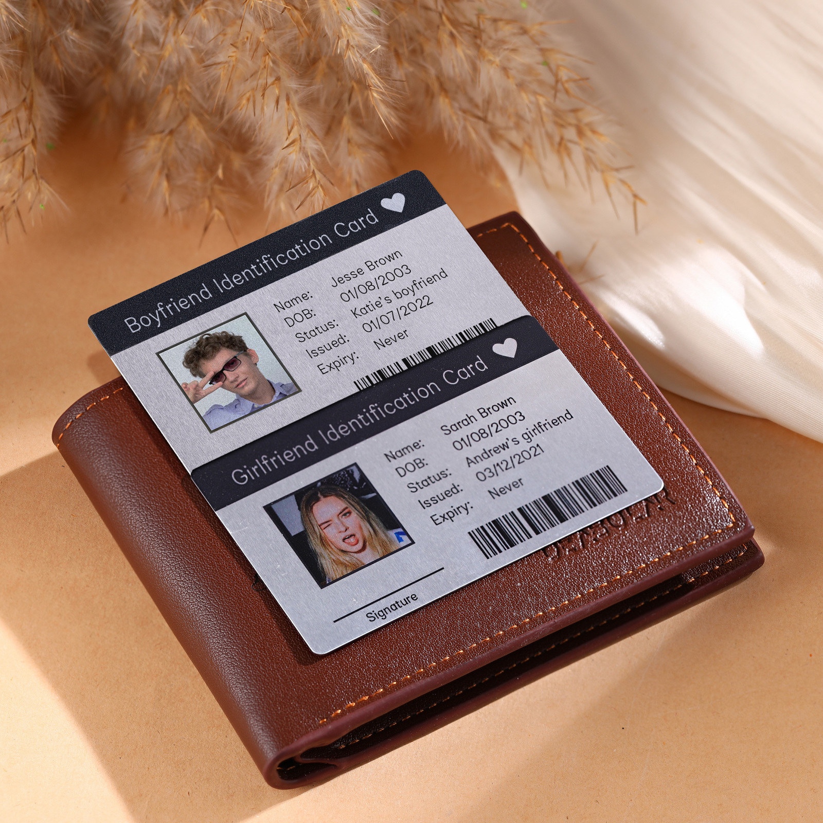 Girlfriend ID Card Custom Metal Wallet Card Personalized Gifts Boyfriend Gift Anniversary Gift For Boyfriend Christmas Gifts For Him