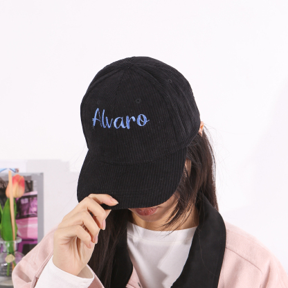 Personlized Ball Caps Autumn And Winter Embroidery Name Academic Men Women Baseball Hats Cotton Corduroy Fashion Warm Versatile Retro Street