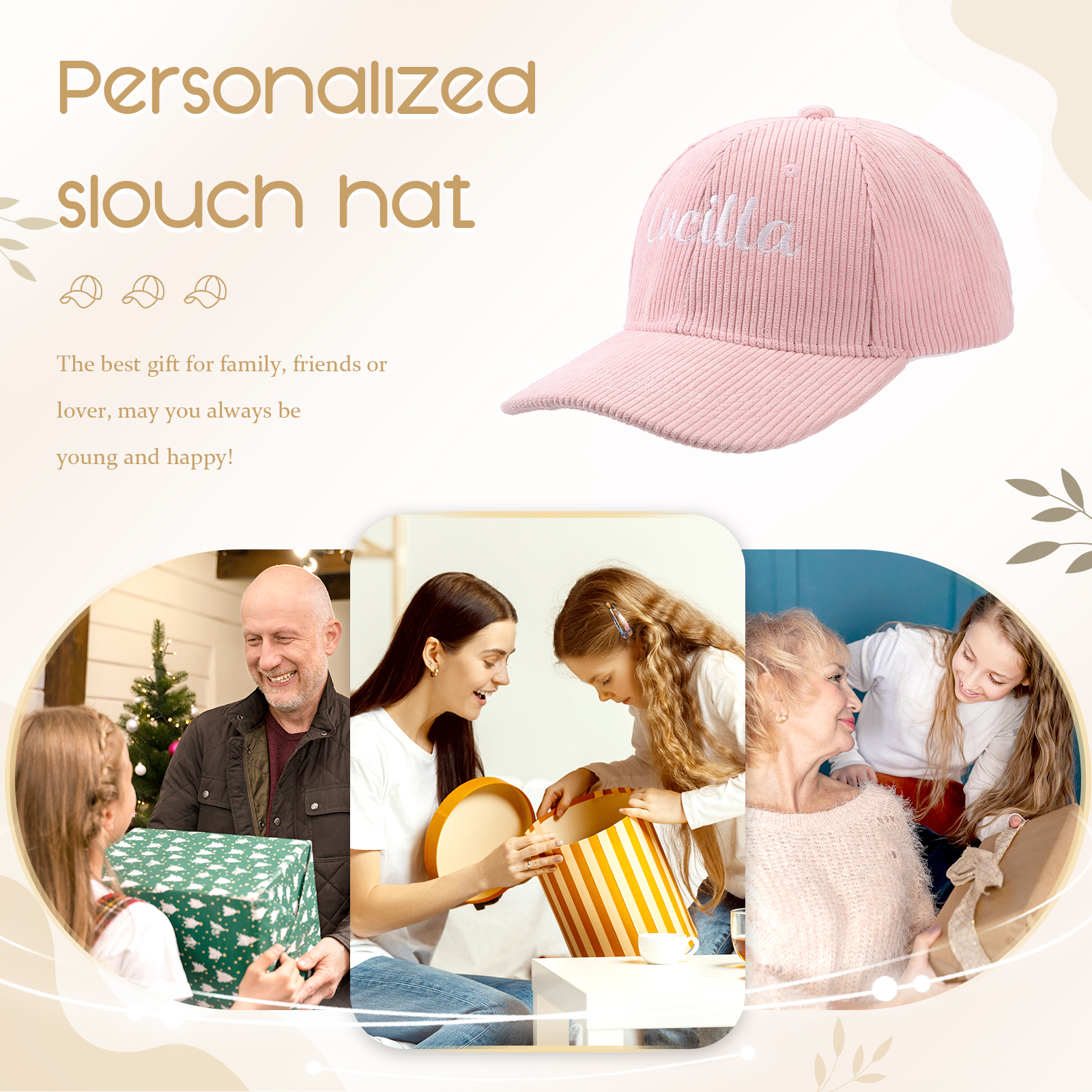 Personlized Ball Caps Autumn And Winter Embroidery Name Academic Men Women Baseball Hats Cotton Corduroy Fashion Warm Versatile Retro Street