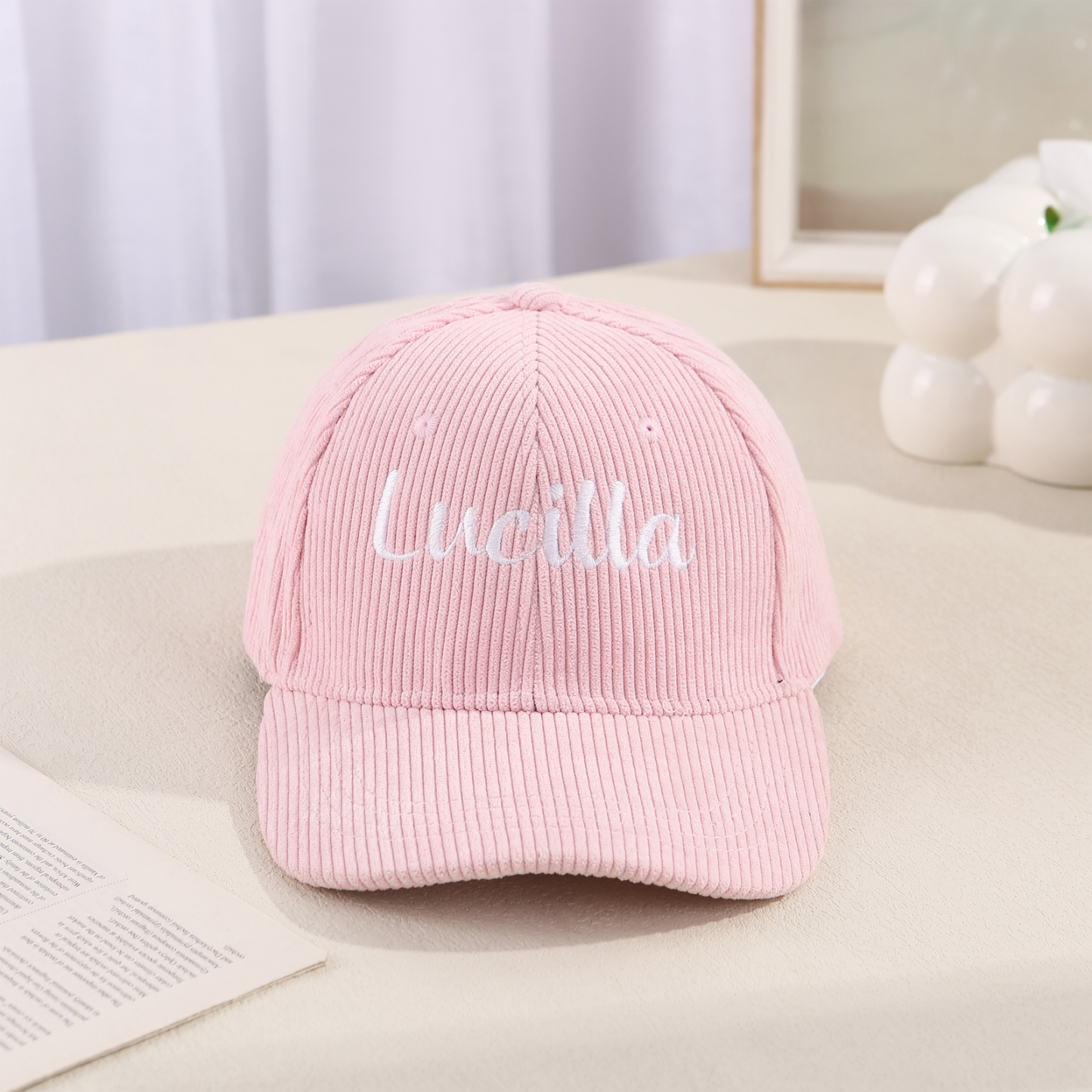 Personlized Ball Caps Autumn And Winter Embroidery Name Academic Men Women Baseball Hats Cotton Corduroy Fashion Warm Versatile Retro Street