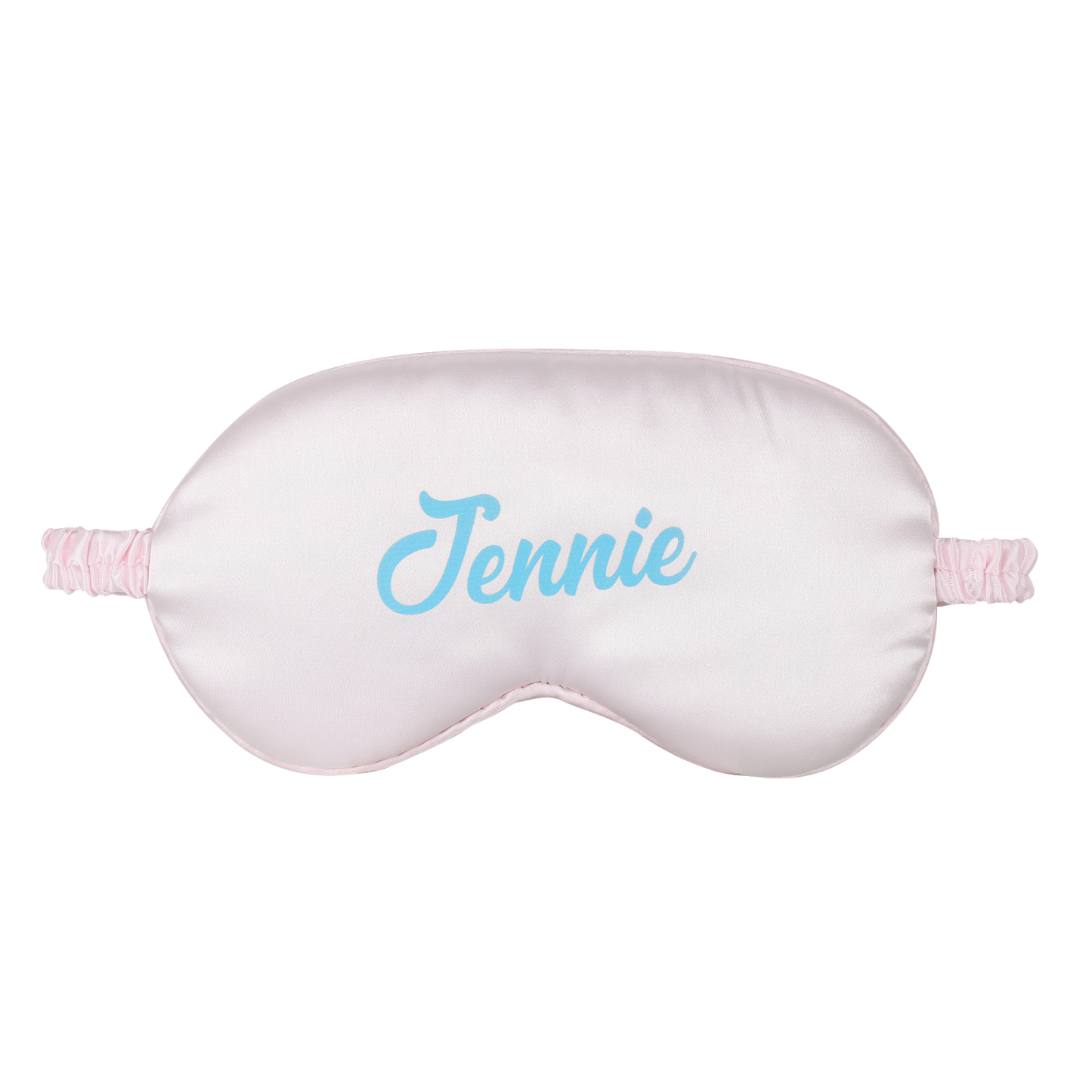 Personalized Light Pink Silk Sleep Mask Elegant Custom Name Eye Mask Six Color Gift for Her