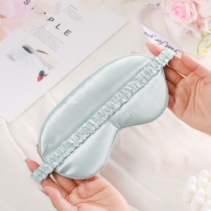 Personalized Light Pink Silk Sleep Mask Elegant Custom Name Eye Mask Six Color Gift for Her