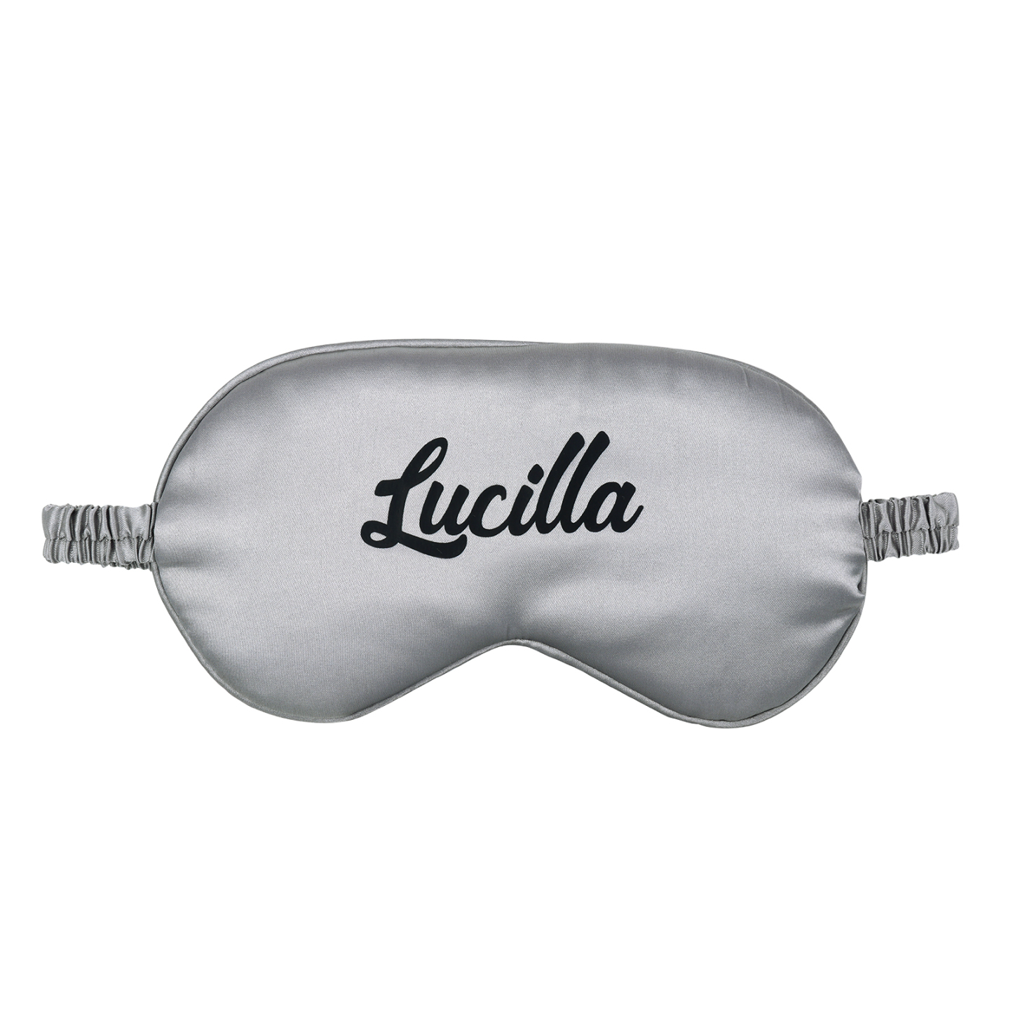 Personalized Light Pink Silk Sleep Mask Elegant Custom Name Eye Mask Six Color Gift for Her