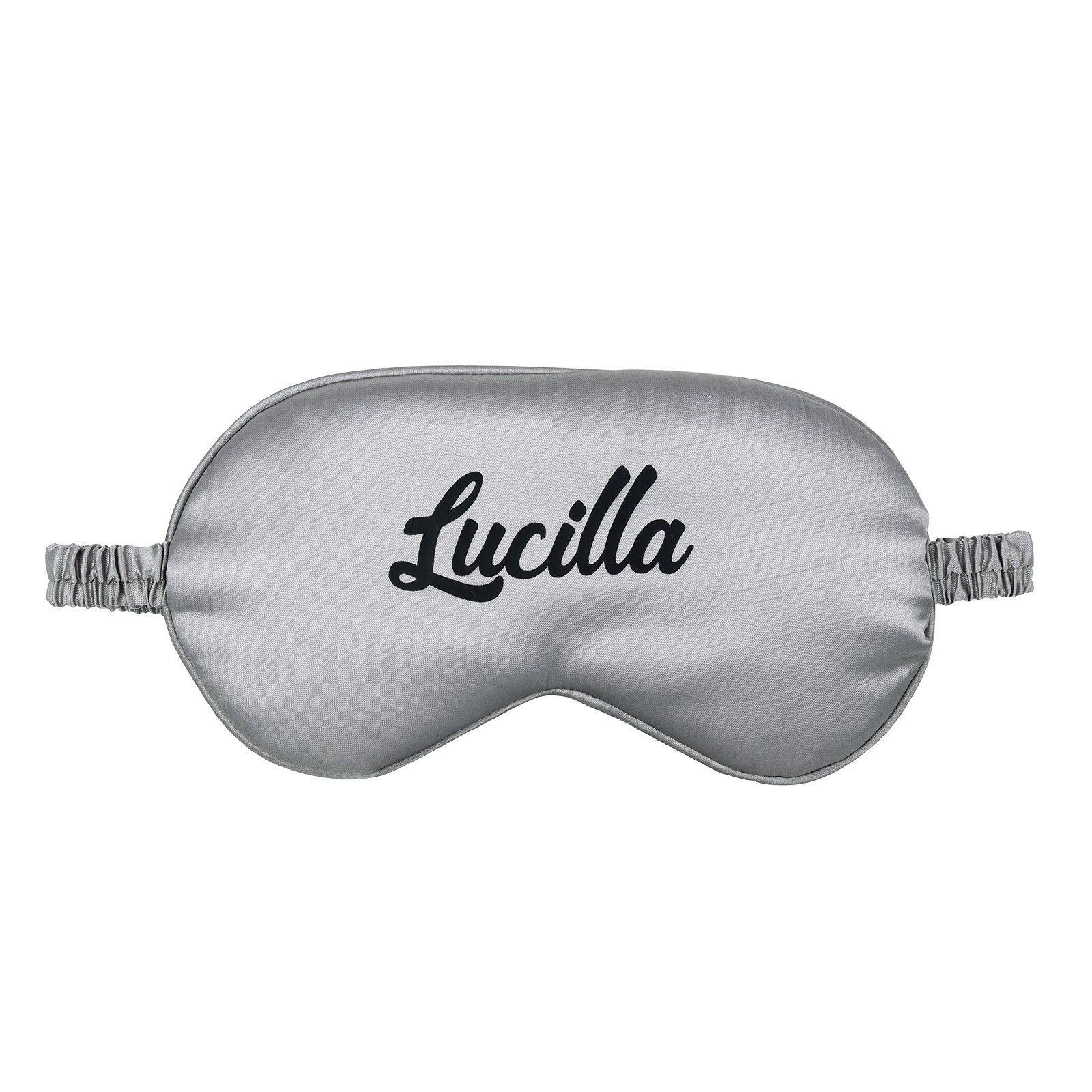 Personalized Light Pink Silk Sleep Mask Elegant Custom Name Eye Mask Six Color Gift for Her