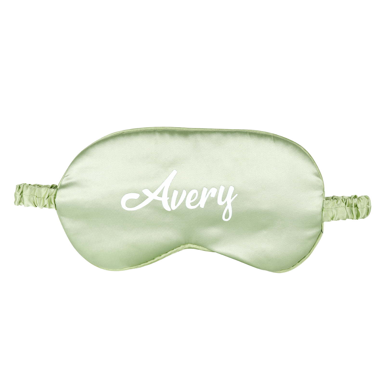 Personalized Light Pink Silk Sleep Mask Elegant Custom Name Eye Mask Six Color Gift for Her