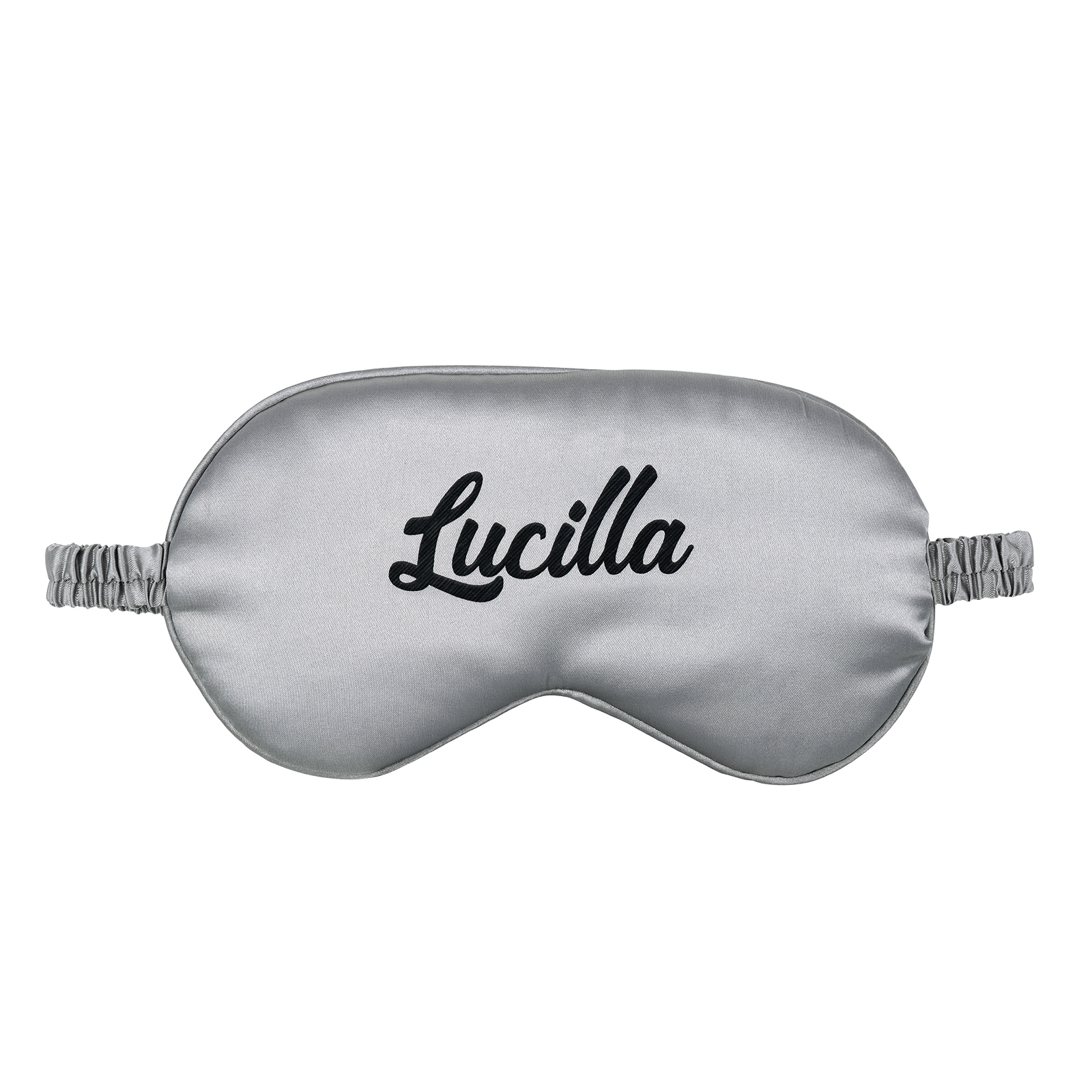 Personalized Light Pink Silk Sleep Mask Elegant Custom Name Eye Mask Six Color Gift for Her
