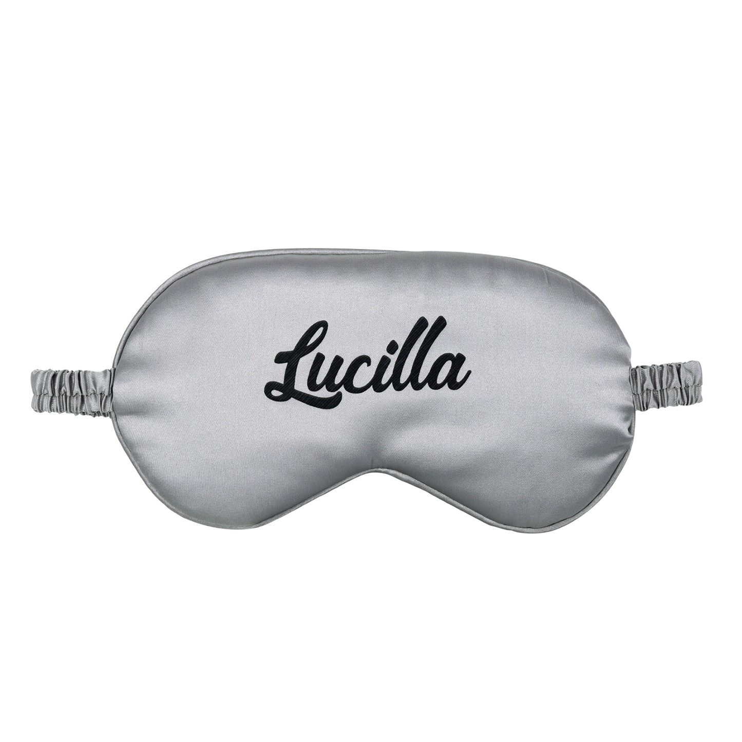 Personalized Light Pink Silk Sleep Mask Elegant Custom Name Eye Mask Six Color Gift for Her