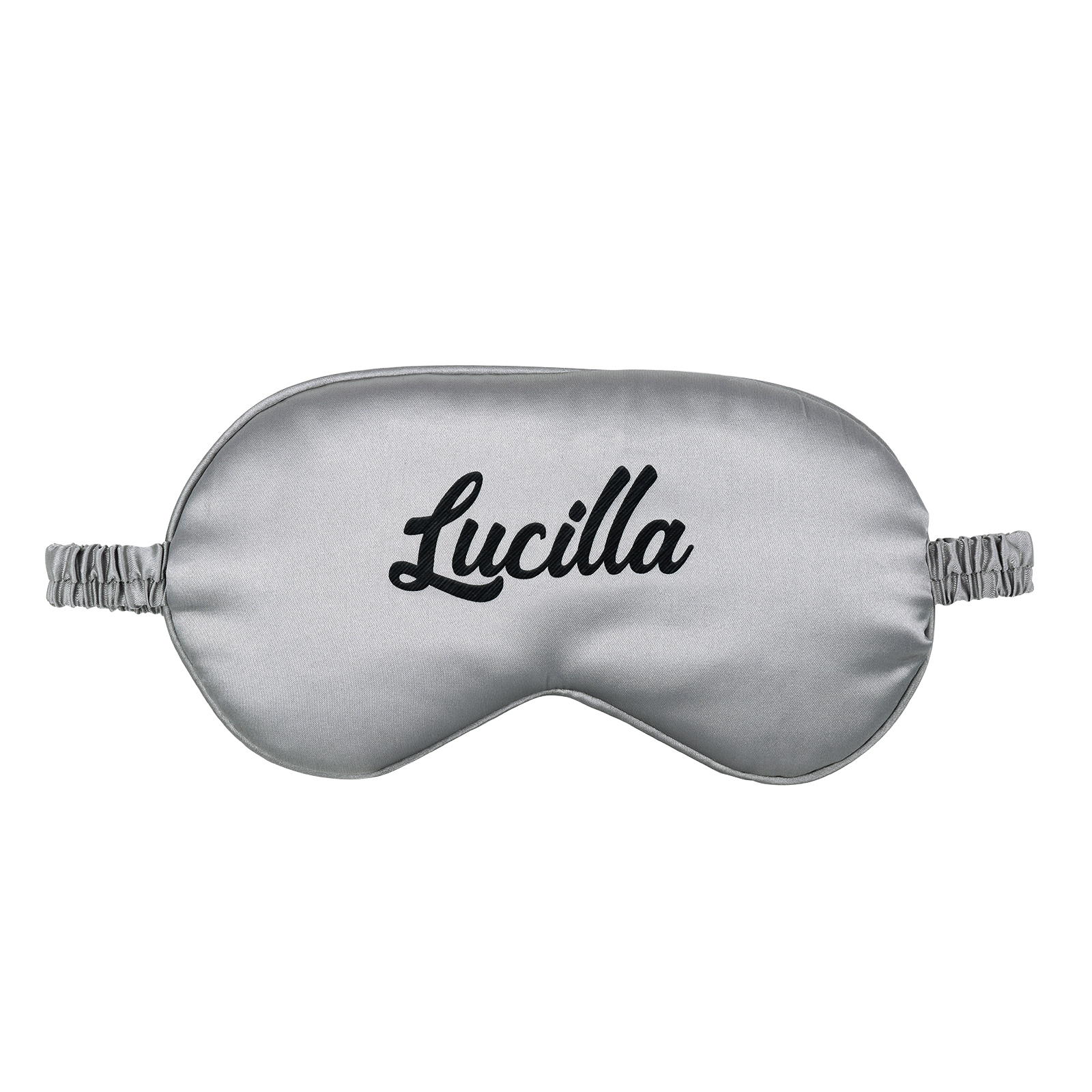 Personalized Light Pink Silk Sleep Mask Elegant Custom Name Eye Mask Six Color Gift for Her