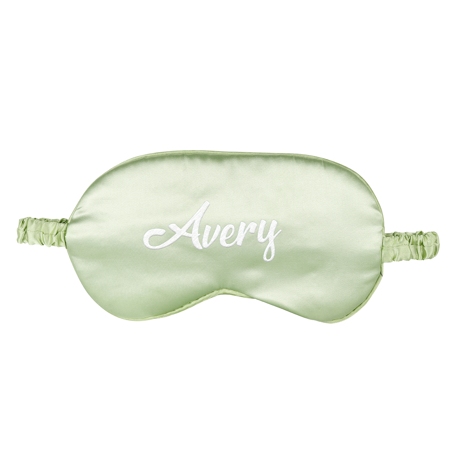 Personalized Light Pink Silk Sleep Mask Elegant Custom Name Eye Mask Six Color Gift for Her