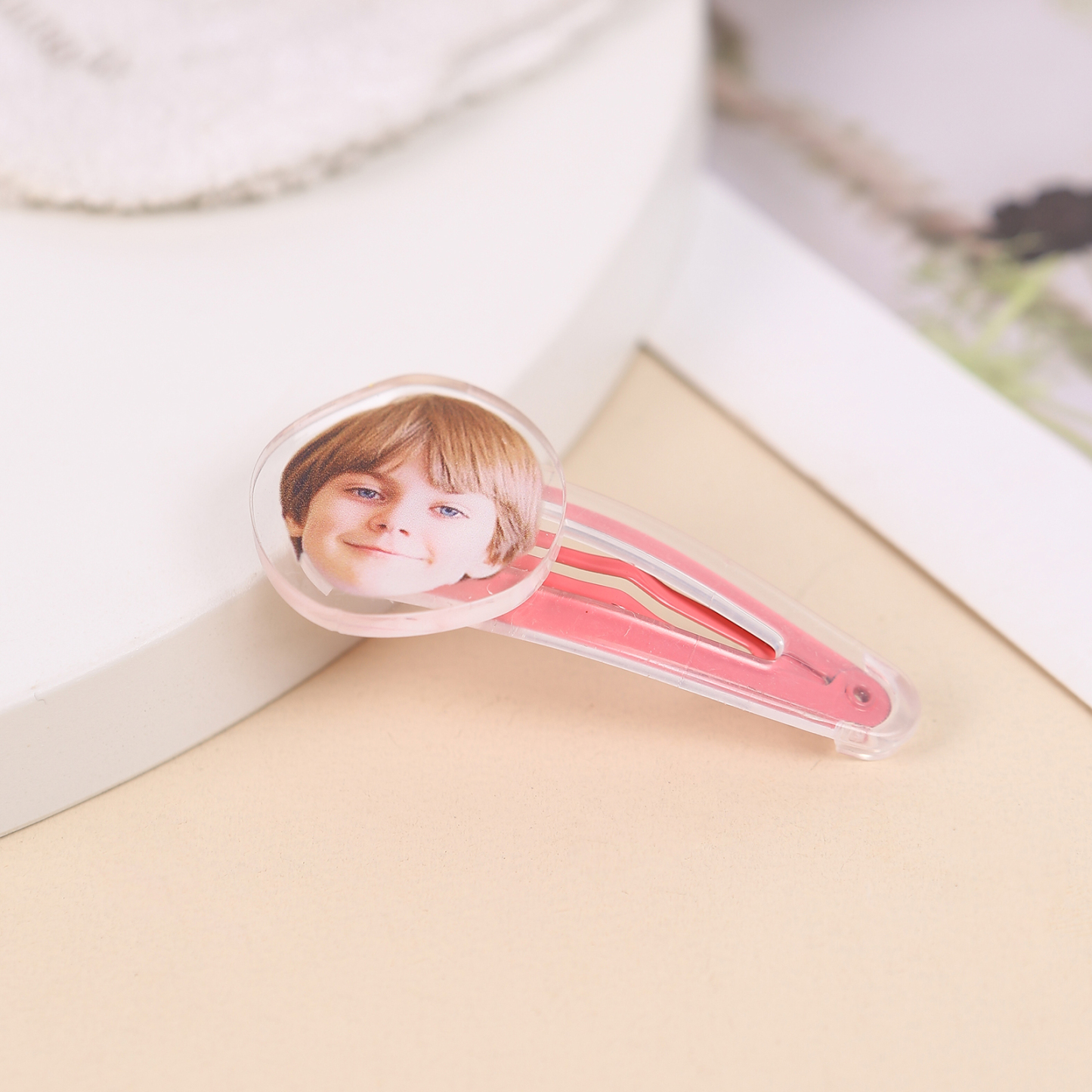 Personalized Hair Clip – Custom Photo Acrylic Hair Accessory for Girls, Women & Pet Lovers | Lorajewel