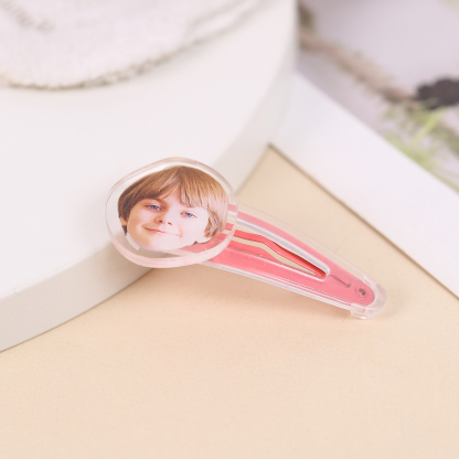 Personalized Hair Clip – Custom Photo Acrylic Hair Accessory for Girls, Women & Pet Lovers | Lorajewel