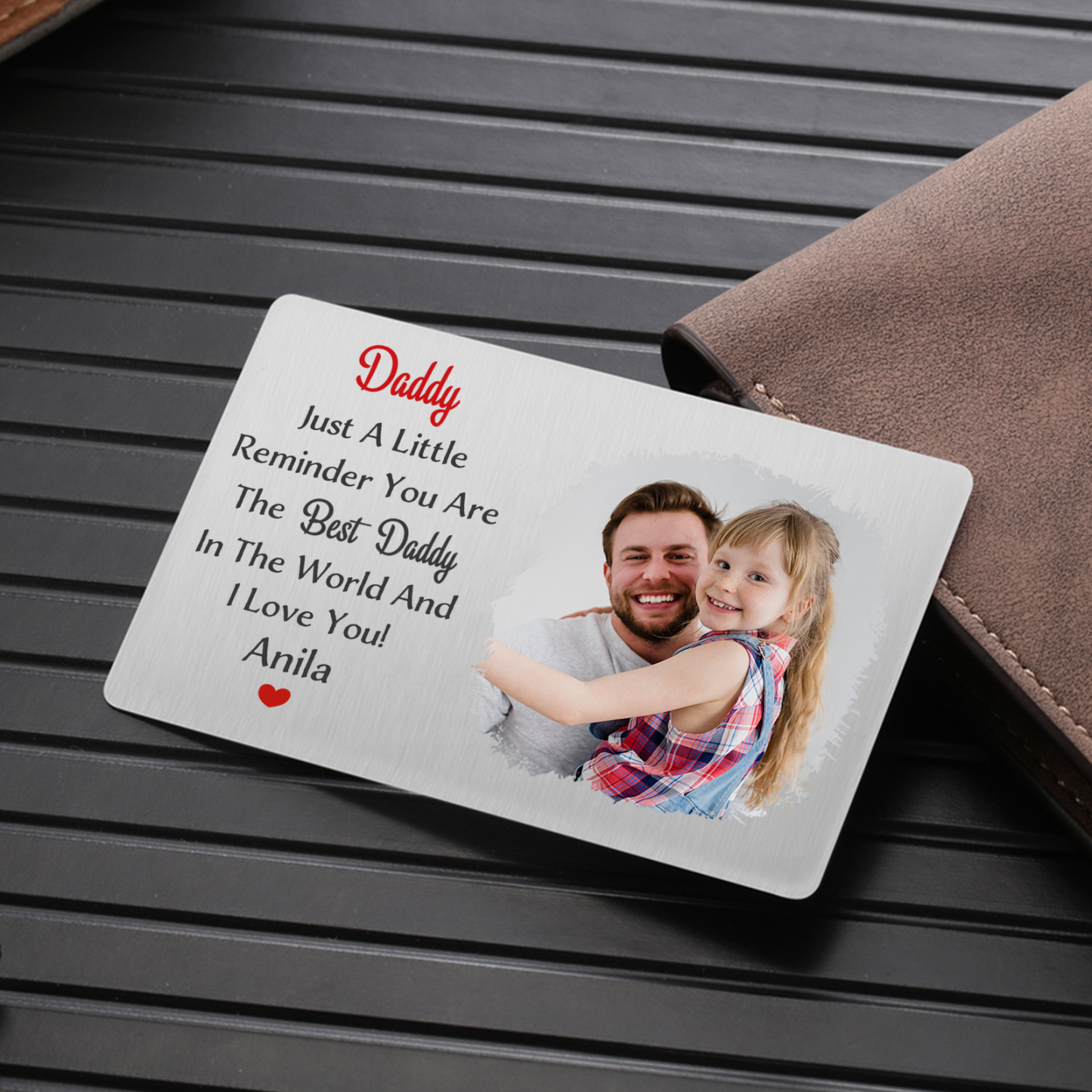 Personalized Wallet Card Daddy Just A Little Reminder You Are The Best Daddy In The World And I Love YouCustom 1 Photo & Name Gift for Dad | Lorajewel