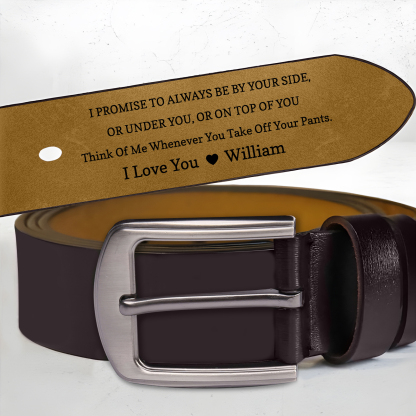 Personalized Man’s Belt Custom 2 Letters Hidden Message Gift for Him | Lorajewel