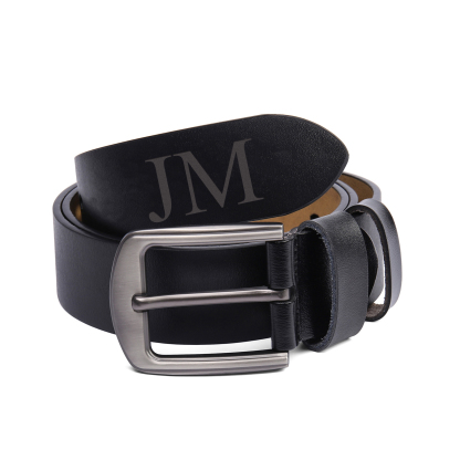 Personalized Man’s Belt Custom 2 Letters Hidden Message Gift for Him | Lorajewel