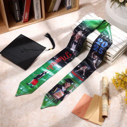 Personalized Graduation Photo Ribbon with Name, Year & Text | Lorajewel