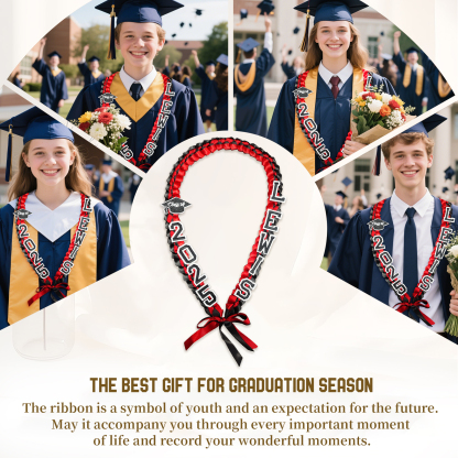 Personalized Graduation Gift Belt – Custom Name & Year Ribbon Lei for Students | Lorajewel