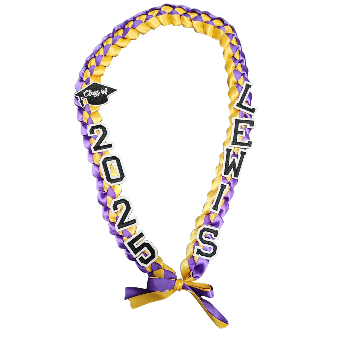 Personalized Graduation Gift Belt – Custom Name & Year Ribbon Lei for Students | Lorajewel