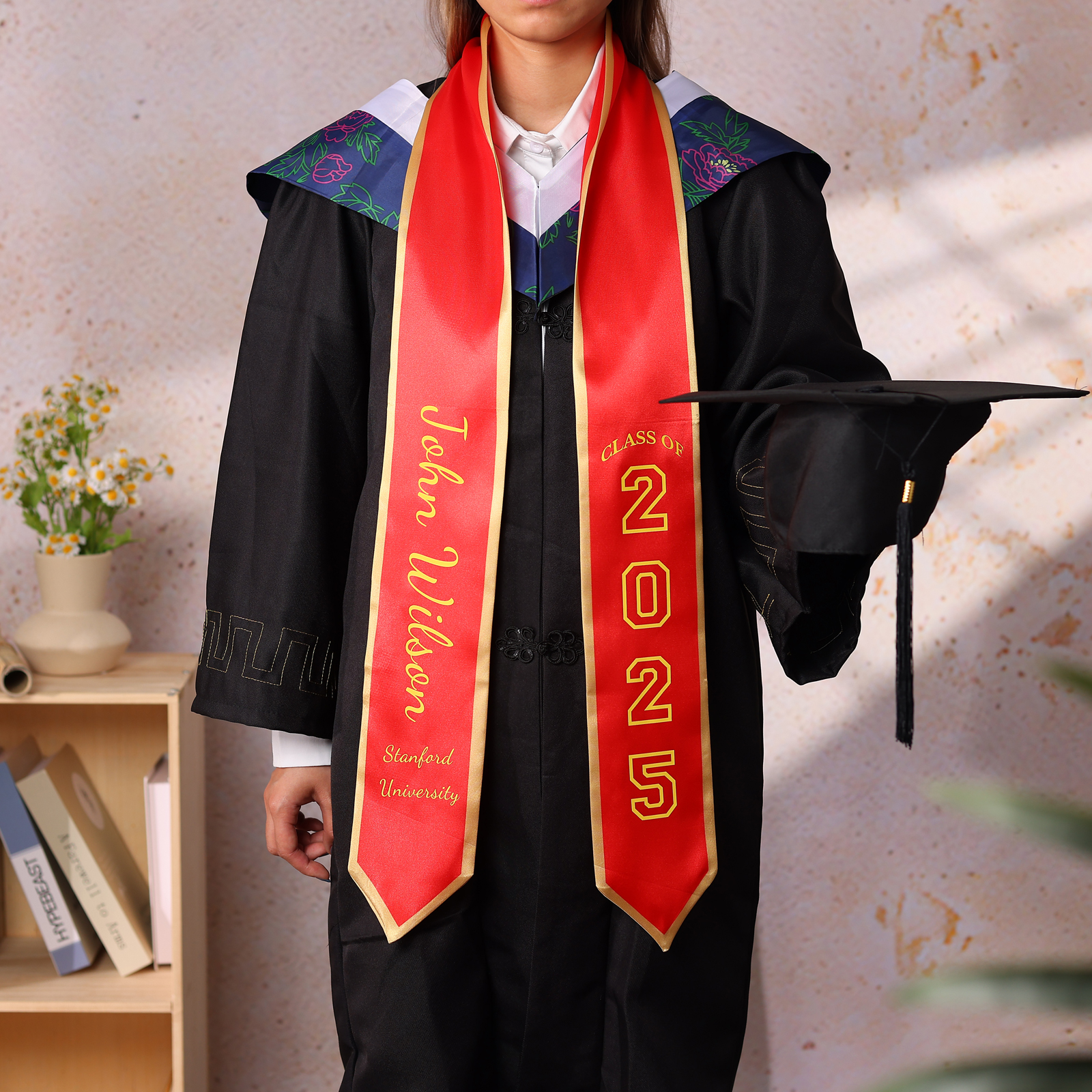 Personalized Graduation Ribbon – Custom Name, Year & Text for Graduates | Lorajewel