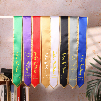 Personalized Graduation Ribbon – Custom Name, Year & Text for Graduates | Lorajewel