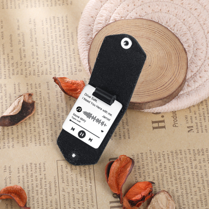 Custom Spotify Code Keychain Scannable Music Leather Keychain