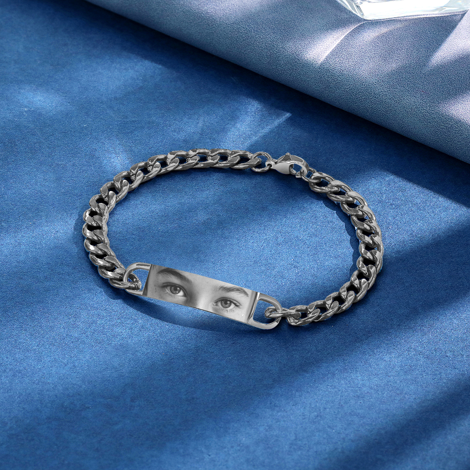 Personalized Photo Stainless Curb Bracelet