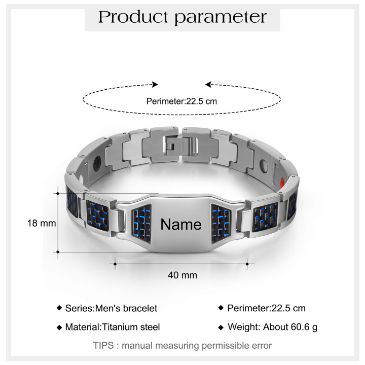 Personalized Men Bracelet Custom Name Bracelet for Him