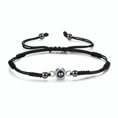 Personalized Projection Bracelet with Custom Photo Adjustable String Bracelet Gift for Her