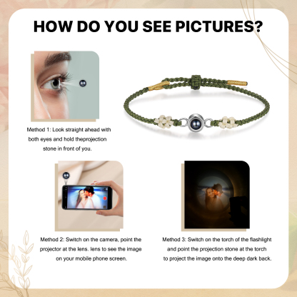 Personalized Projection Bracelet with 1 Photo Unique Gift for Couples