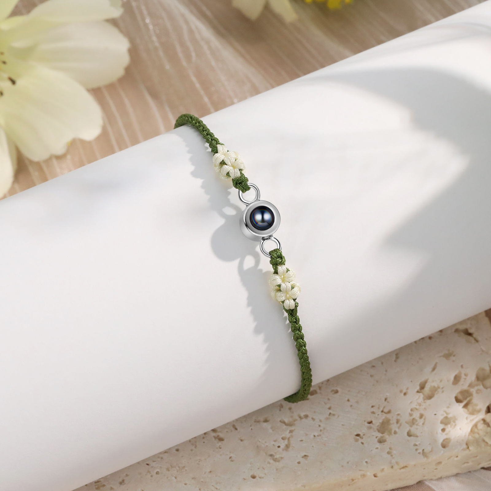 Personalized Projection Bracelet with 1 Photo Unique Gift for Couples