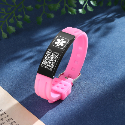 [Copy]Medical Alert Wristband Medical ID Bracelets Life Alert for Autism Blood Thinner Seizure Alert