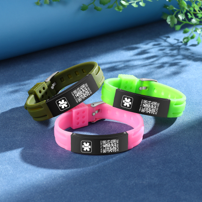 [Copy]Medical Alert Wristband Medical ID Bracelets Life Alert for Autism Blood Thinner Seizure Alert