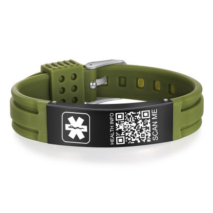 [Copy]Medical Alert Wristband Medical ID Bracelets Life Alert for Autism Blood Thinner Seizure Alert