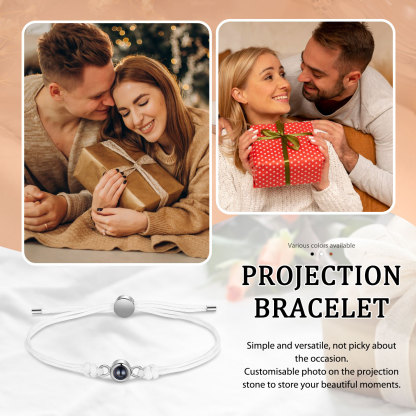 Personalized Photo Projection Bracelet Customizable Memory Keepsake for Her