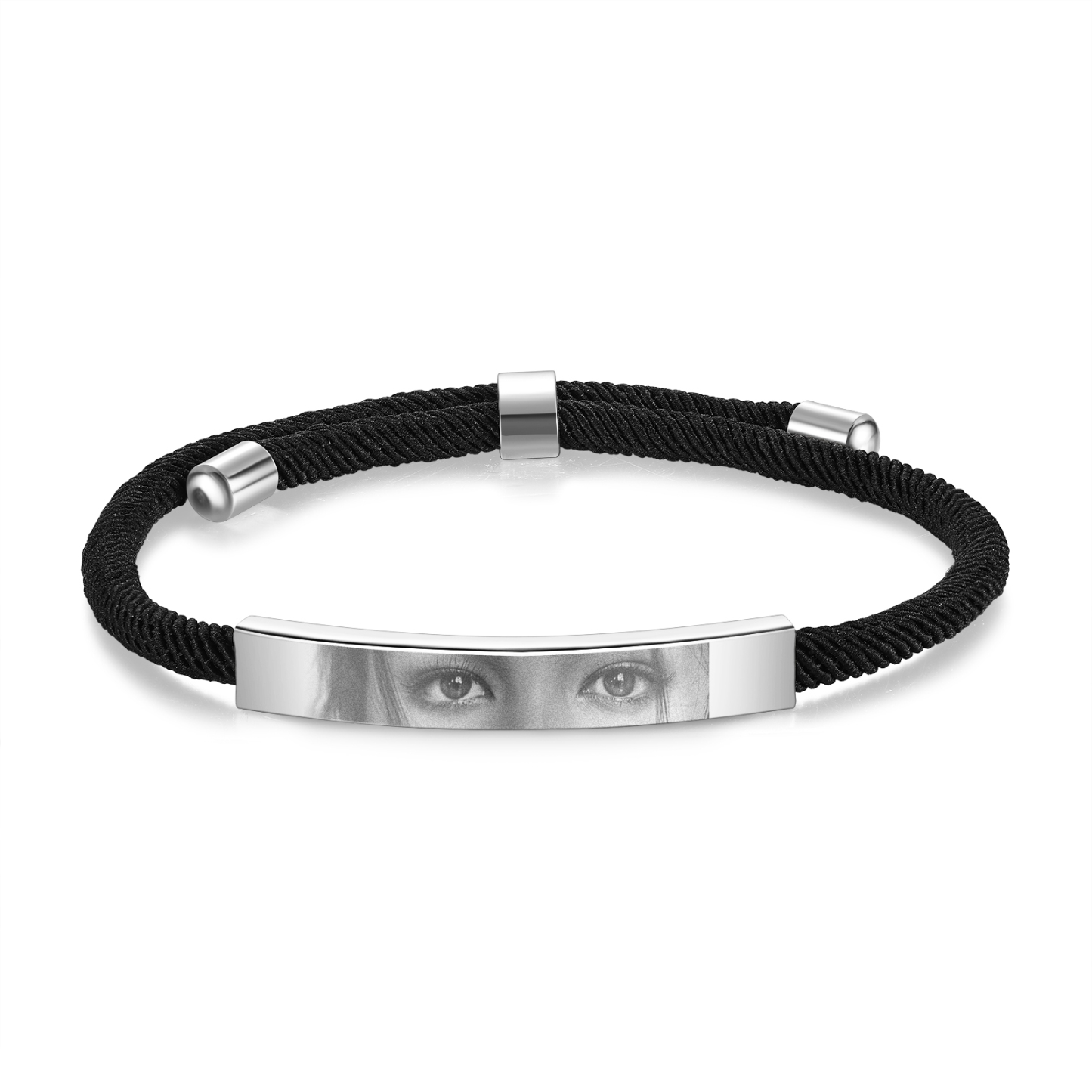 Customized Eye Photo Bracelet Personalized Braided Bracelet with Unique Eye Photo