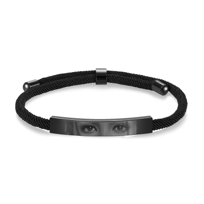 Customized Eye Photo Bracelet Personalized Braided Bracelet with Unique Eye Photo