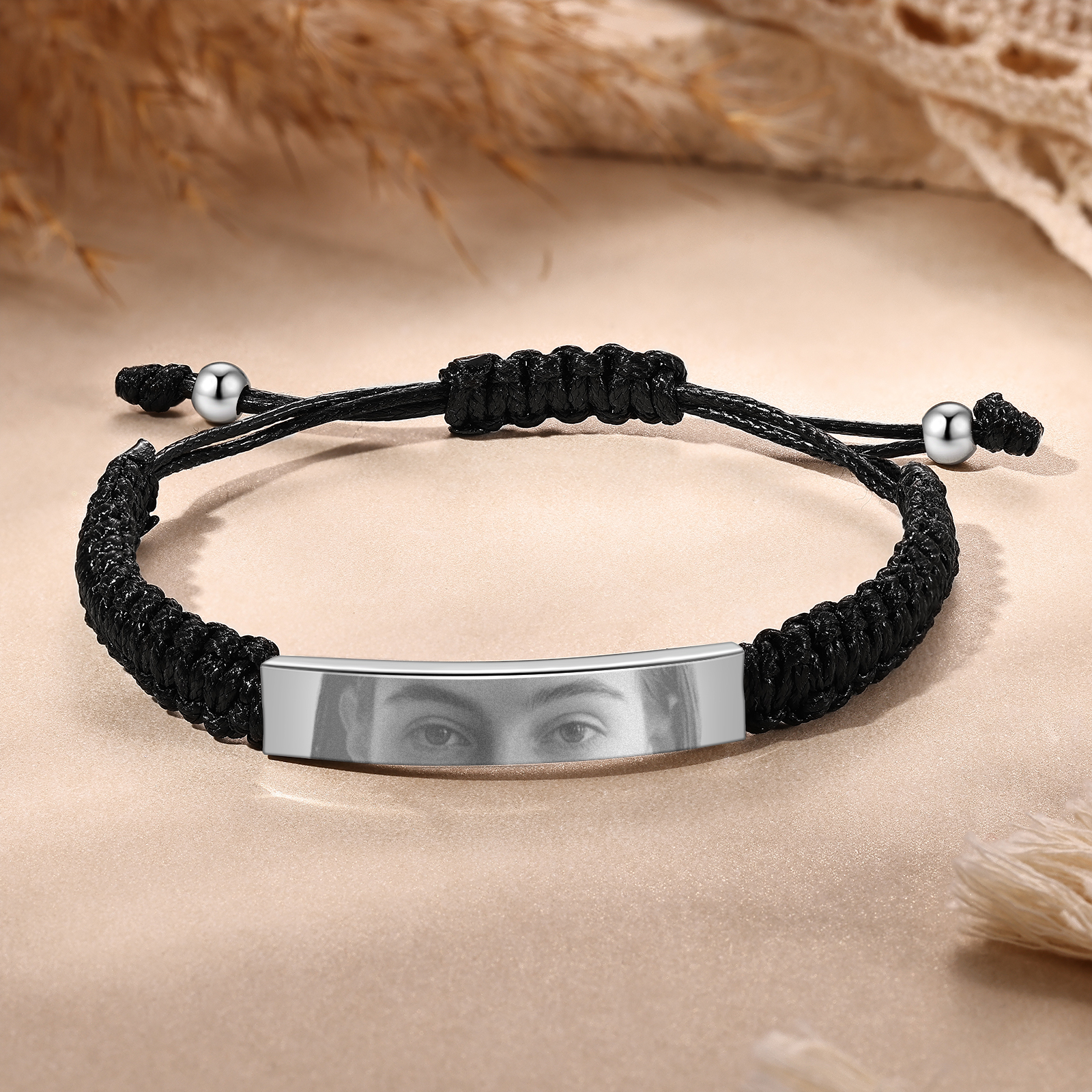 Personalized Eye Bracelet Custom Braided Photo Bracelet