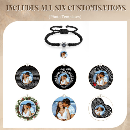 Personalized Projection Bracelet with 1 Photo A Unique Gift for Her