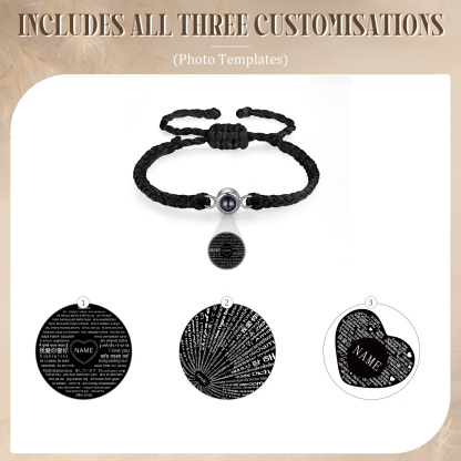 Personalized Projection Bracelet with 1 Photo A Unique and Heartfelt Gift for Her