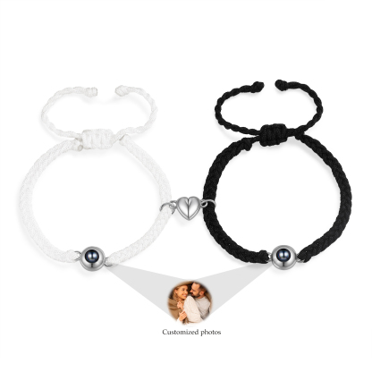 Personalized Magnetic Projection Bracelet Adjustable Rope Jewelry Gift