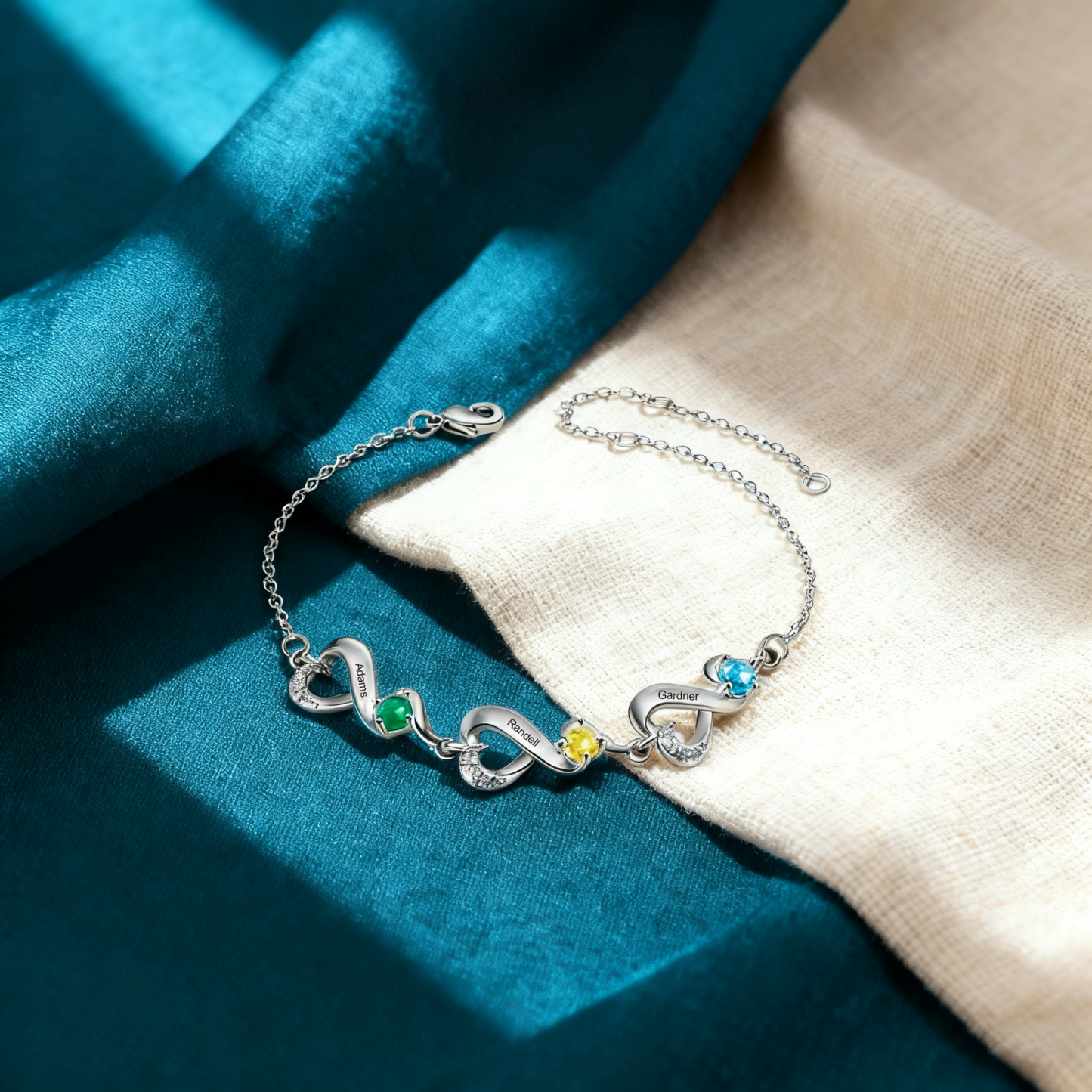 Personalized Custom Heart Bracelet with 2-7 Names