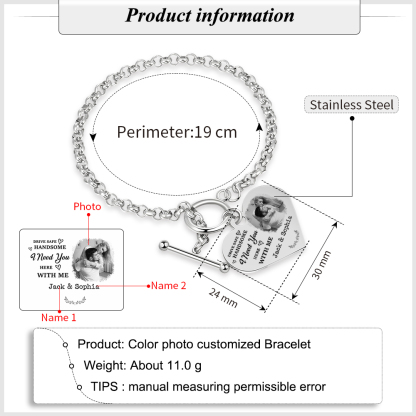 Personalized Photo Bracelet You & Me We Got This Gift for Her